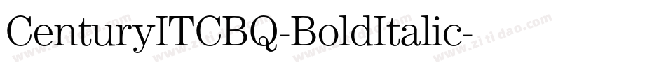 CenturyITCBQ-BoldItalic字体转换