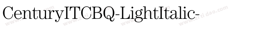 CenturyITCBQ-LightItalic字体转换
