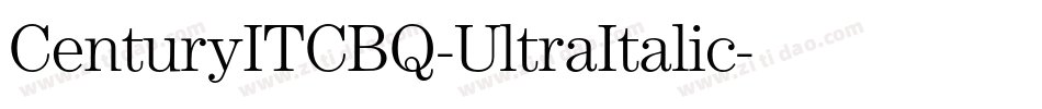 CenturyITCBQ-UltraItalic字体转换