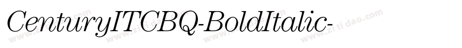 CenturyITCBQ-BoldItalic字体转换