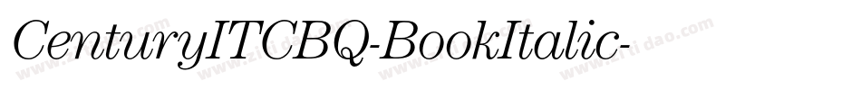 CenturyITCBQ-BookItalic字体转换