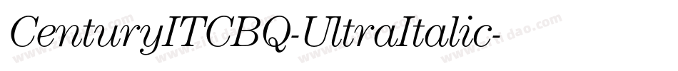 CenturyITCBQ-UltraItalic字体转换
