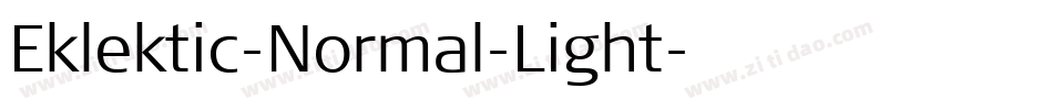 Eklektic-Normal-Light字体转换
