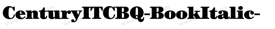 CenturyITCBQ-BookItalic字体转换