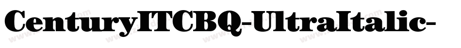 CenturyITCBQ-UltraItalic字体转换