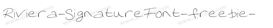 Riviera-SignatureFont-freebie字体转换