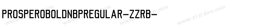 ProsperoBoldNbpRegular-ZZRB字体转换