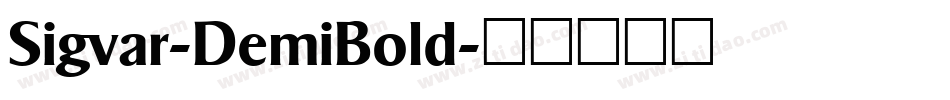 Sigvar-DemiBold字体转换