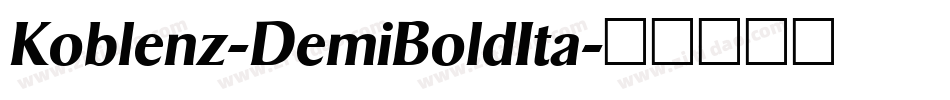 Koblenz-DemiBoldIta字体转换