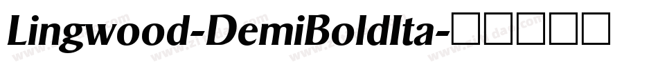 Lingwood-DemiBoldIta字体转换