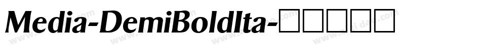 Media-DemiBoldIta字体转换