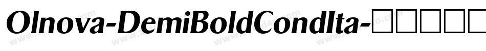 Olnova-DemiBoldCondIta字体转换
