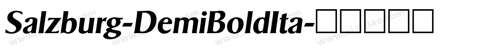 Salzburg-DemiBoldIta字体转换