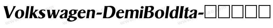 Volkswagen-DemiBoldIta字体转换