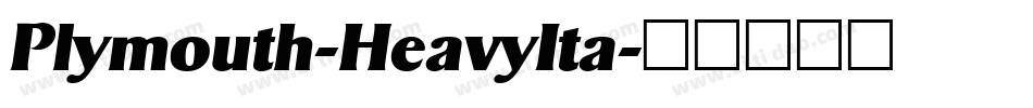 Plymouth-HeavyIta字体转换