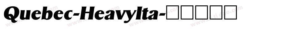 Quebec-HeavyIta字体转换