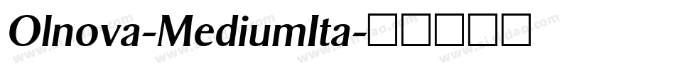 Olnova-MediumIta字体转换