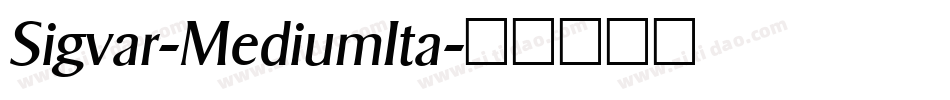 Sigvar-MediumIta字体转换