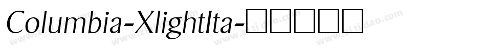 Columbia-XlightIta字体转换
