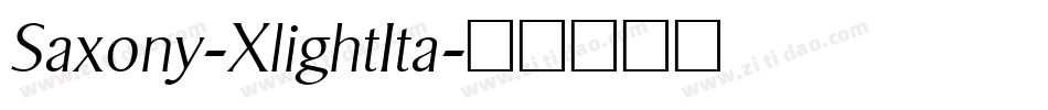 Saxony-XlightIta字体转换
