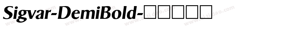 Sigvar-DemiBold字体转换