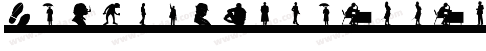 HumanSilhouettesFree-pj0D字体转换