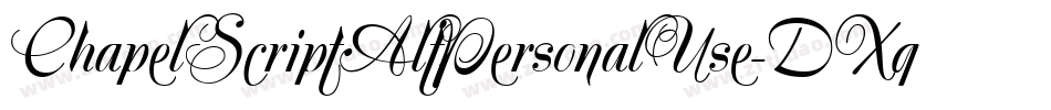 ChapelScriptAltPersonalUse-DXq9字体转换