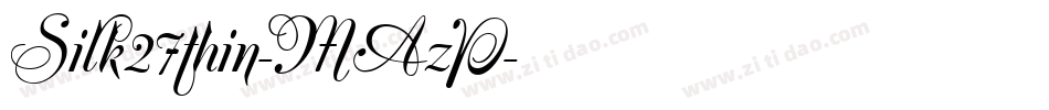 Silk27thin-MAzP字体转换