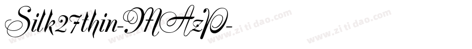 Silk27thin-MAzP字体转换