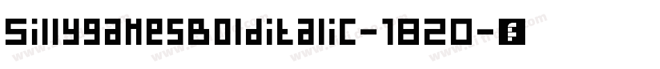 SillygamesBolditalic-1820字体转换