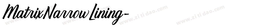 MatrixNarrowLining字体转换