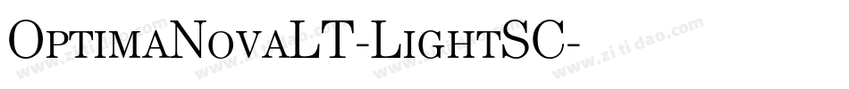 OptimaNovaLT-LightSC字体转换