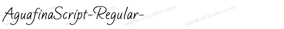 AguafinaScript-Regular字体转换