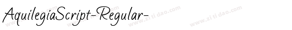 AquilegiaScript-Regular字体转换