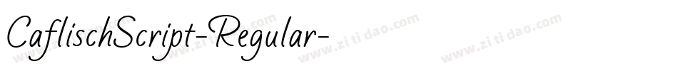 CaflischScript-Regular字体转换