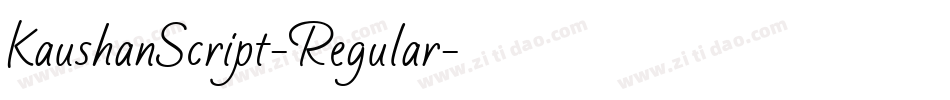 KaushanScript-Regular字体转换
