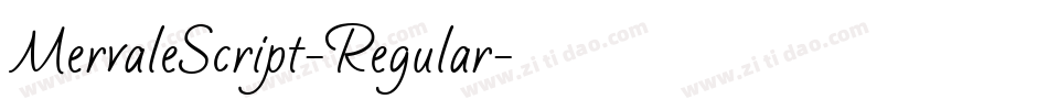 MervaleScript-Regular字体转换