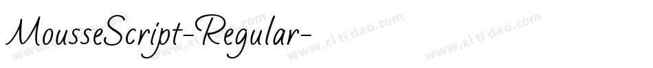 MousseScript-Regular字体转换