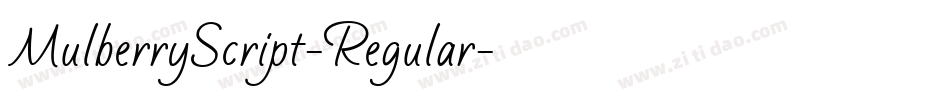 MulberryScript-Regular字体转换