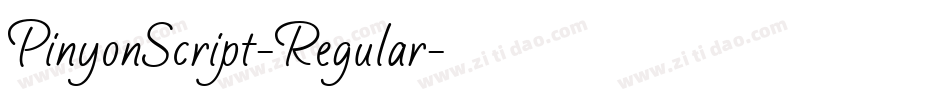 PinyonScript-Regular字体转换
