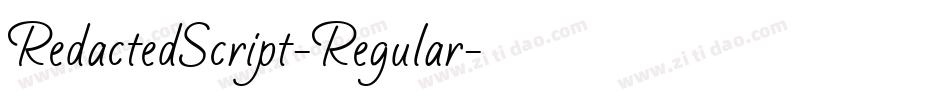 RedactedScript-Regular字体转换