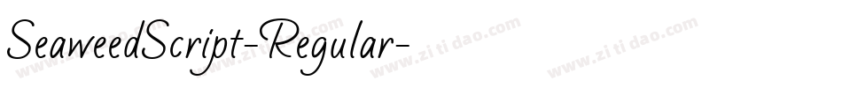 SeaweedScript-Regular字体转换