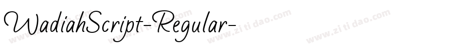 WadiahScript-Regular字体转换