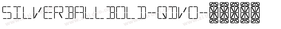 SilverballBold-qDV0字体转换