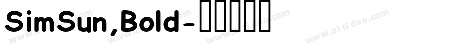 SimSun,Bold字体转换