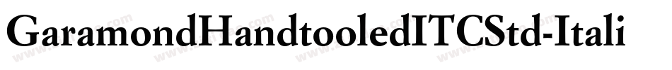 GaramondHandtooledITCStd-Italic字体转换