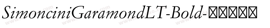 SimonciniGaramondLT-Bold字体转换