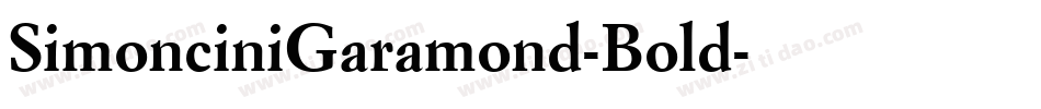 SimonciniGaramond-Bold字体转换