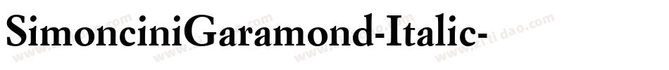 SimonciniGaramond-Italic字体转换