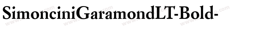 SimonciniGaramondLT-Bold字体转换